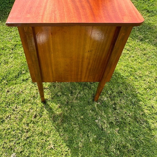 Mid-Century Modern desk with built-in bookshelf, Danish design
