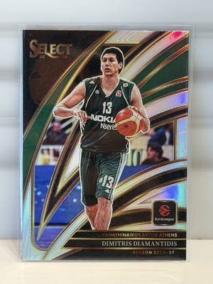 Dimitris Diamantidis Courtside Silver Select 25-26 Euroleague Panini card