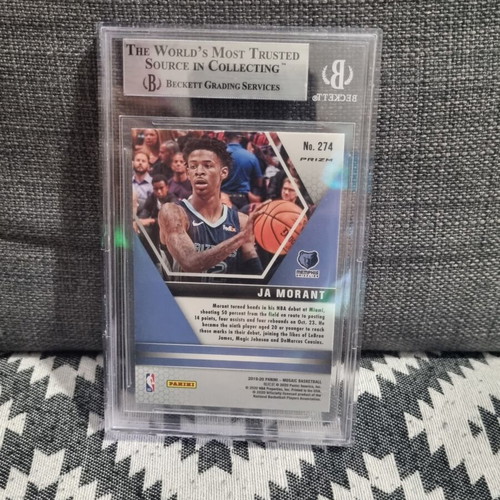 2019-20 Panini Mosaic Ja Morant NBA Debut Reactive Blue RC #274 BGS 9 new