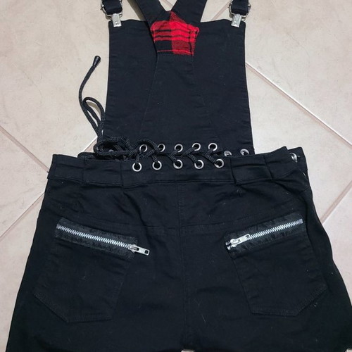 Punk overalls like new, size M-L, tartan alternative goth style