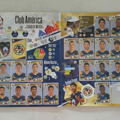 Fifa 365 Panini 2018 sticker album used, 28 missing stickers