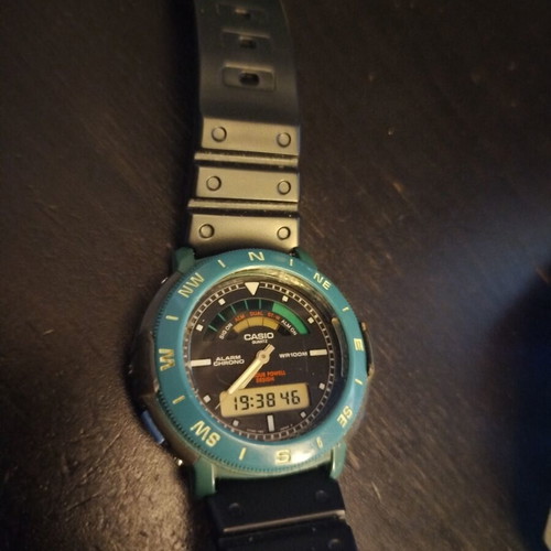 Casio AW-900 Ana Digi Watch used, vintage Overland Seymour Powell design