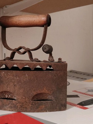 Antique iron used, coal-heated, 100 years old