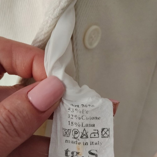Italian beige coat like new, premium blend fabric
