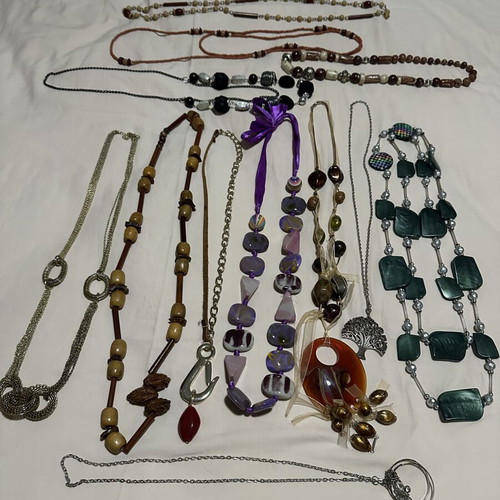 Necklaces pack of 12 various colors like new