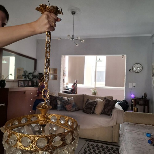 Original brass ceiling light like new