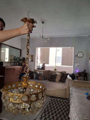 Original brass ceiling light like new
