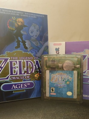 The Legend of Zelda: Oracle of Ages κασέτα και εγχειρίδιο για Game Boy Color