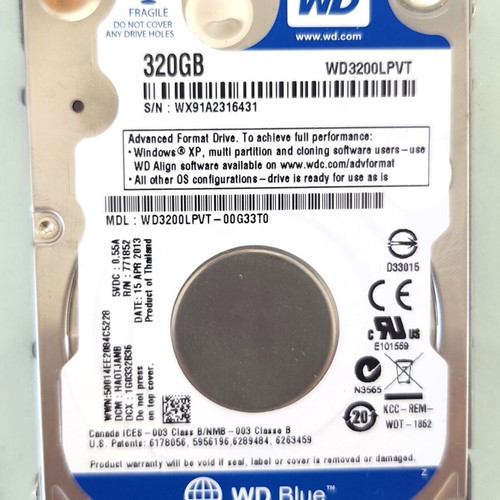 Western Digital WD Blue 2.5" SATA HDD 320GB