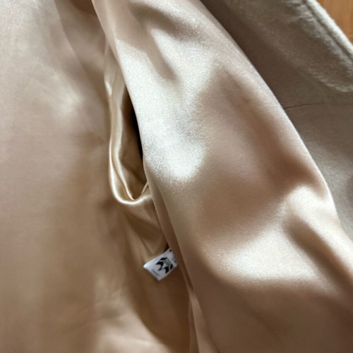 Leather suede jacket used, beige ecru