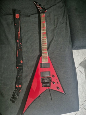 Jackson X Series Rhoads RRX24 ηλεκτρική κιθάρα V style HH μαγνήτες σαν καινούργια, κόκκινη