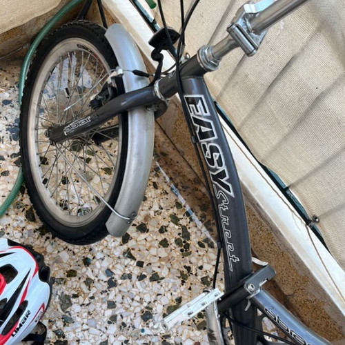 Easy folding bike 20 inch, silver, city style