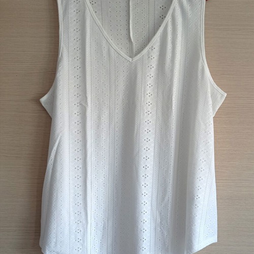 Shein Plus Size White Sleeveless Blouse 4XL New