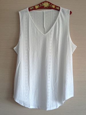 Shein Plus Size White Sleeveless Blouse 4XL New