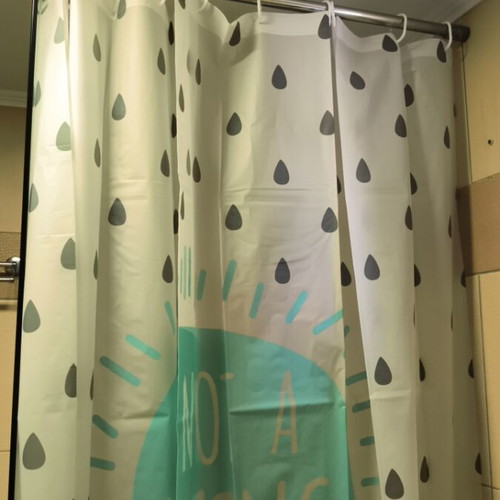 Shower curtain new 180x180 waterproof with I'm not a morning person logo
