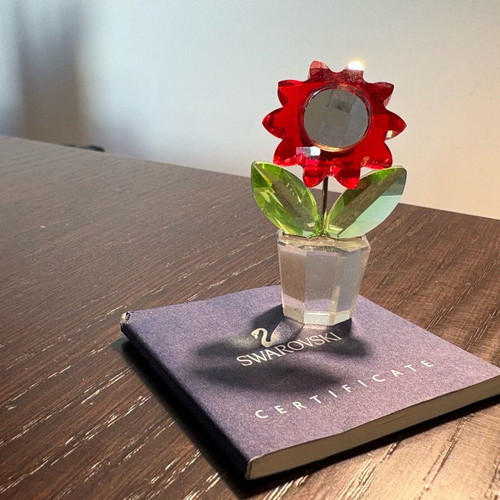 Swarovski Decorative Happy Flower - Sunflower Red like new