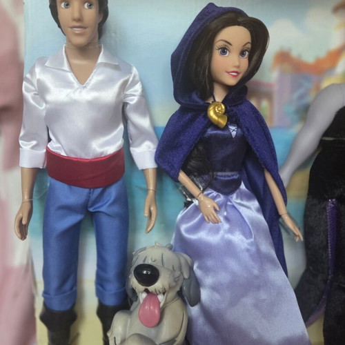 Disney Store The Little Mermaid dolls Eric, Vanessa, Ursula & Max