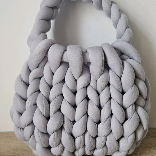 Handmade shoulder bag new, gray
