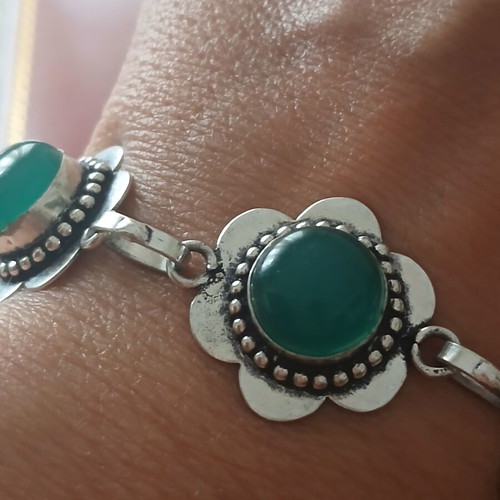 Handmade 925 silver bracelet size up to 21 cm like new