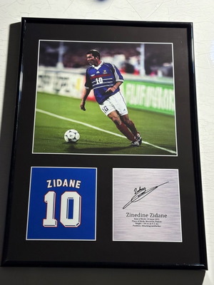 Αφίσα Zinedine Zidane France '98 με υπογραφή, καινούργια, κορνιζαρισμένη