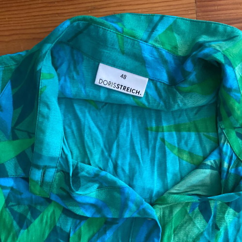 Vintage floral loose shirt large like new, green