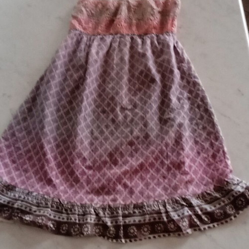 Strapless dress used, multicolored, size S