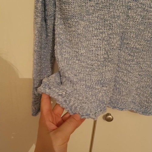 Leone long-sleeve blouse like new, blue, size M