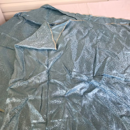 Vintage fabric piece new, sky blue/turquoise, 5 x 0.76 meters