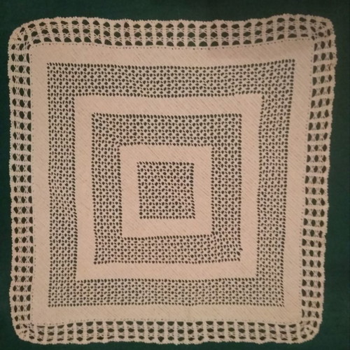 Crochet embroidery new, square 61x61 cm