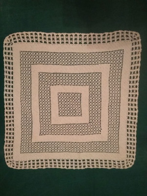 Crochet embroidery new, square 61x61 cm