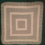 Crochet embroidery new, square 61x61 cm