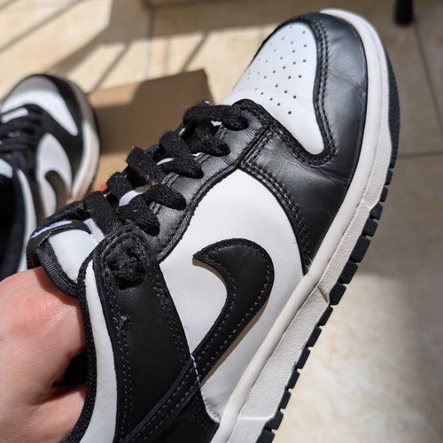 Nike Dunk Low Panda sneakers size 37.5 used, black and white
