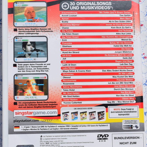 Singstar Deutsch Rock-Pop PS2 used karaoke game