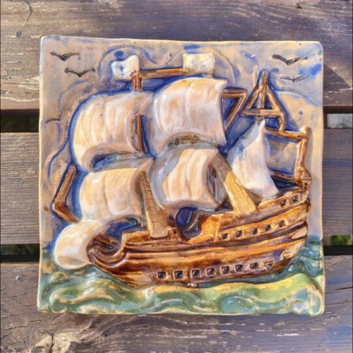 Dutch ceramic decoration like new, 20x20 cm, wall mountable