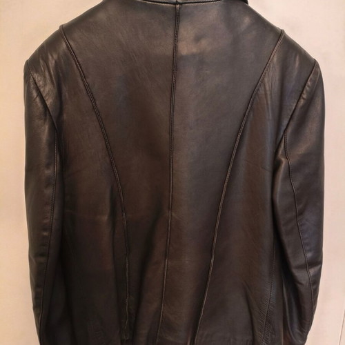 Leather women's jacket like new, size L, black