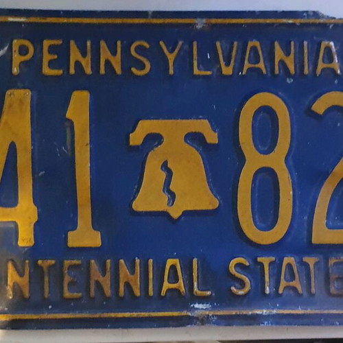 Pennsylvania 1975 Car License Plate used