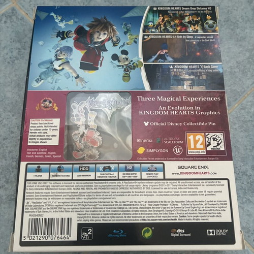 Kingdom Hearts 2.8 Limited Edition PS4 game like new with Disney collectible pin