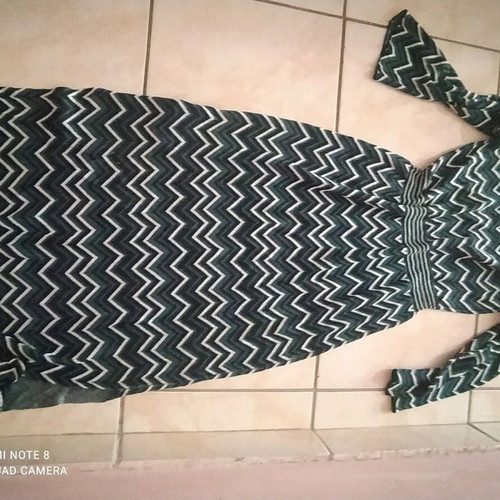 Numph knitted long dress like new, black and green