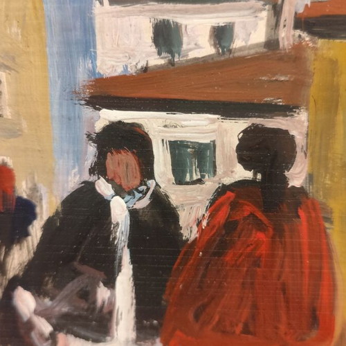Manos Zacharakis painting used with female figures and frame