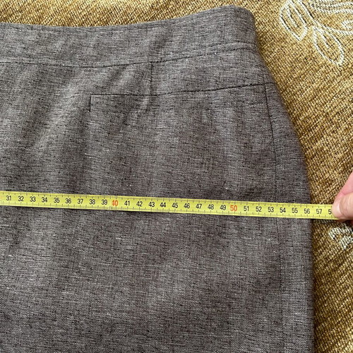 Windsor Branded Linen Skirt with Lining Size 44 New