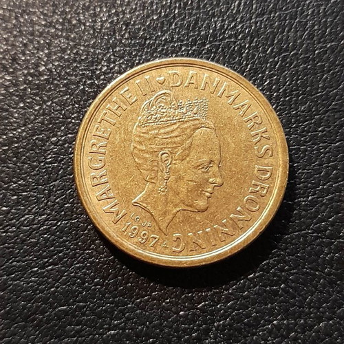 10 Kroner coin 1997 Denmark used