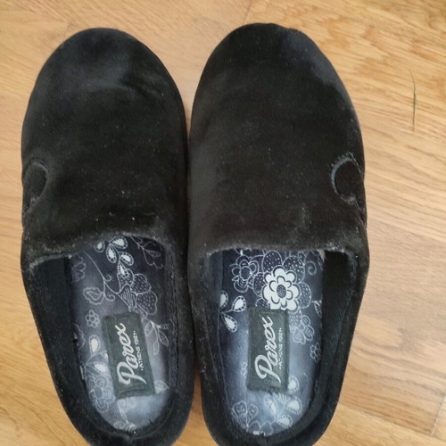 Parex velvet slippers used size 38 black