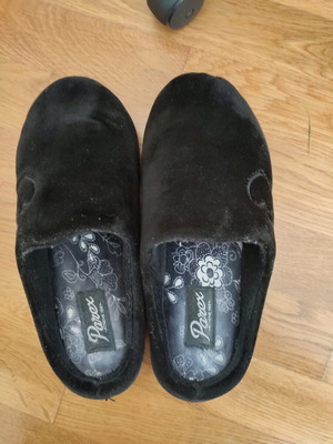 Parex velvet slippers used size 38 black