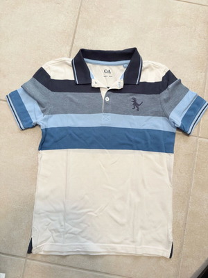 Polo shirt C&A used, size 140 cm, blue multicolor