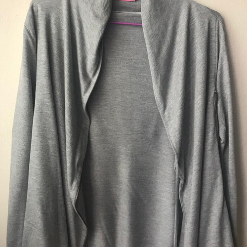 Pink Woman cardigan grey melange like new, size S