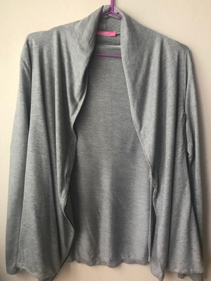 Pink Woman cardigan grey melange like new, size S