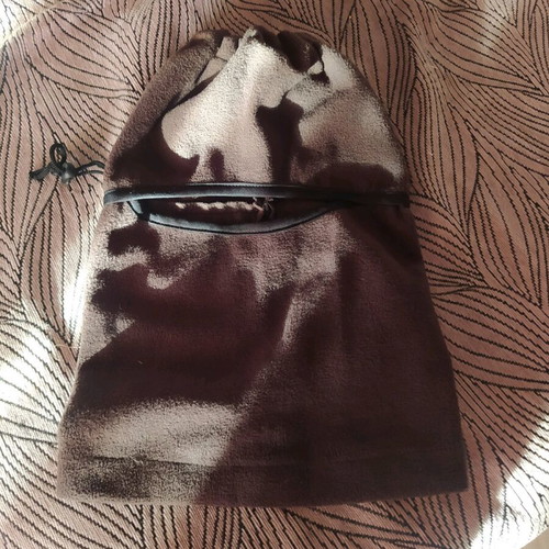 Fleece balaclava with cord new, full face, khaki