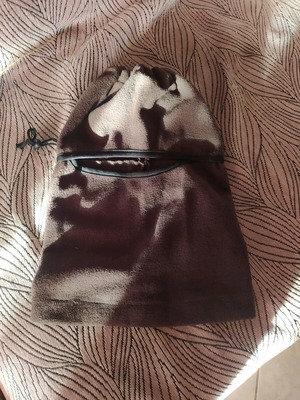 Fleece balaclava with cord new, full face, khaki