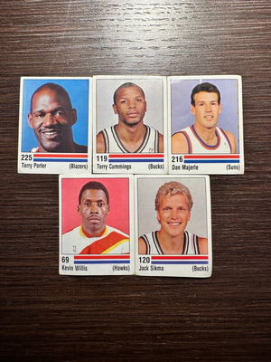 Panini Basket NBA 1988/89 vintage player stickers lot 5 used
