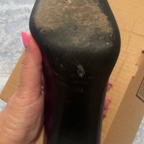 Rollini leather shoes in dark purple shade, like new